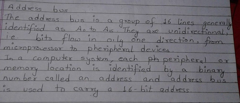 Original address bus explanation and notation