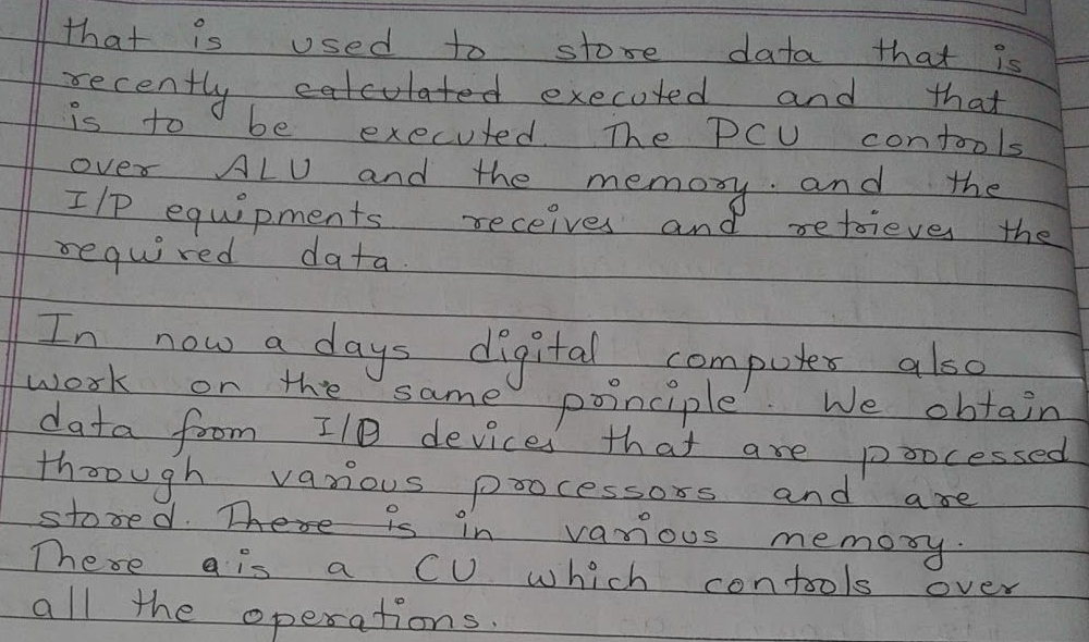 Original continuation of the stored program answer with corrections