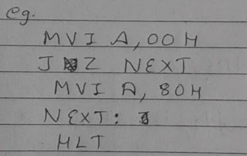 Original conditional jump program