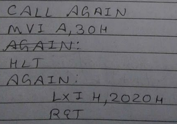 Original subroutine example