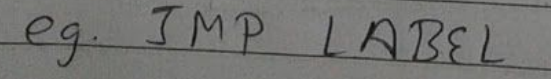 Unconditional jump example