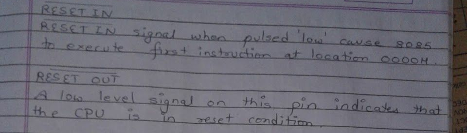 Original RESET IN and RESET OUT signal explanations